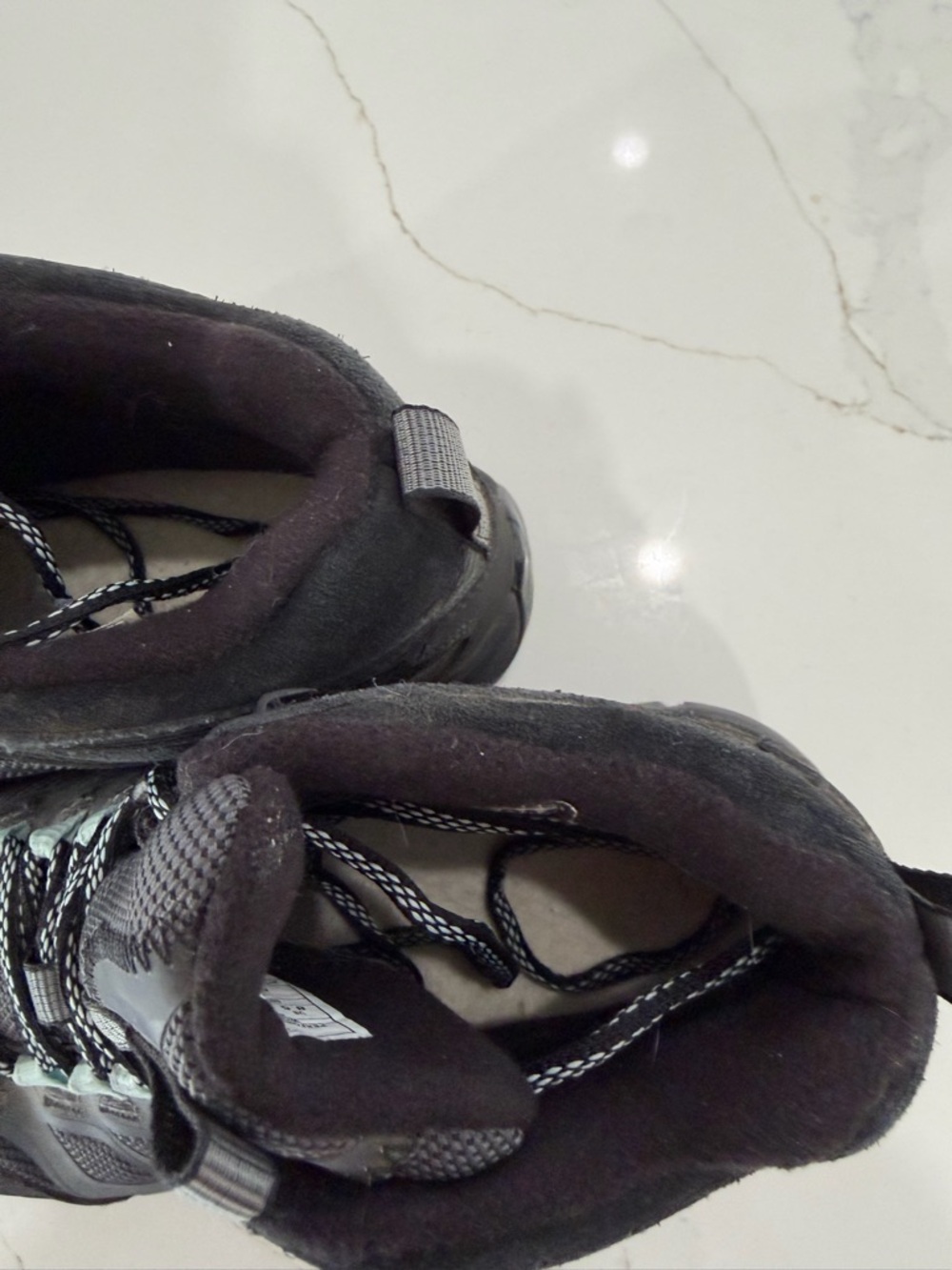 Merrell Gray and Mint Women's Trail Hiking SneakerBoots - Picture 5 of 6
